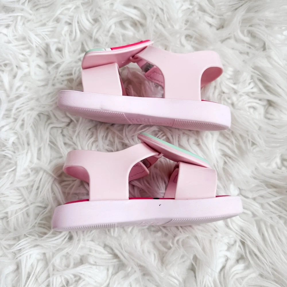 Mini Melissa Watermelon Jelly Sandals Toddler Girls Size 8 Pink